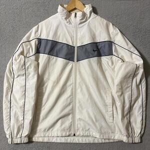 Vintage Nike Full Zip Windbreaker Jacket Grey XL Men’s